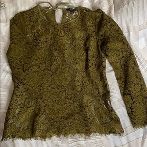 JCrew lace long sleeve top with matching camisole
